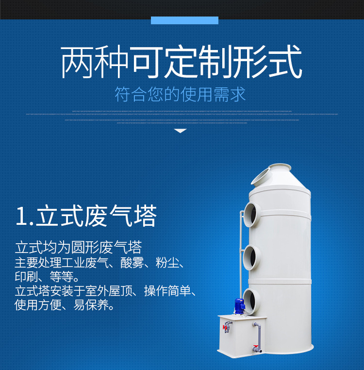 廢氣噴淋塔 PP聚丙烯耐腐蝕廢氣吸收塔 尾氣凈化工業廢氣處理設備